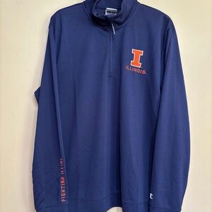 Champion University of Illinois 1/4 Zip Long Sleeve Pullover XL